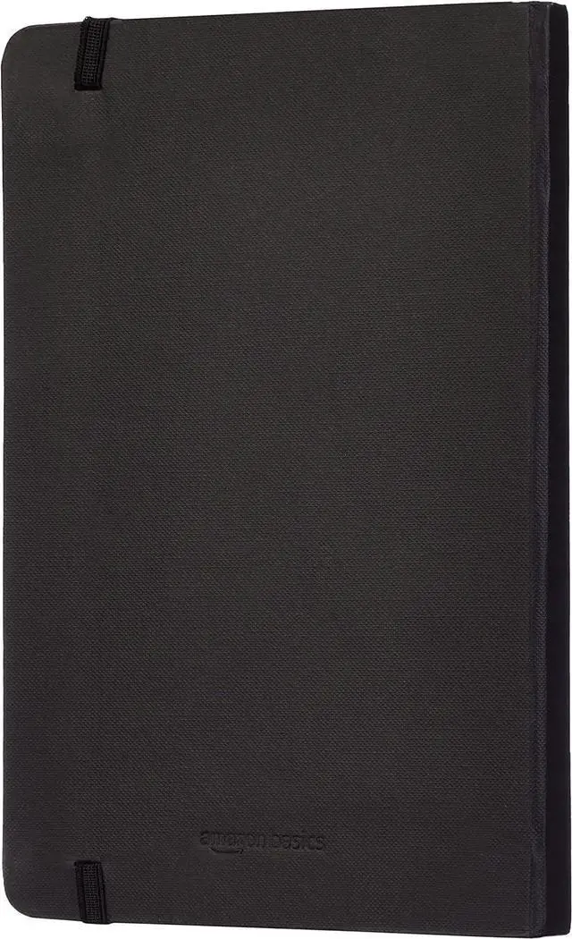 Alt view image 7 of 7 - Amazon Basics Classic Lined Writing Notebook for Note Taking and Journaling, Hardcover with Elastic Closure, 240 Pages, 5" x 8.25", Black