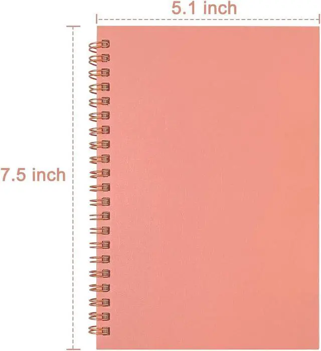Alt view image 2 of 6 - DSTELIN Sketch Coil Notebook Set, 120 Pages (60 Sheets), 2-Pack with 1 Pink and 1 Green Hardcover, 1150GSM Cardstock, 7.5 x 5.1 Inches, 100GSM Paper