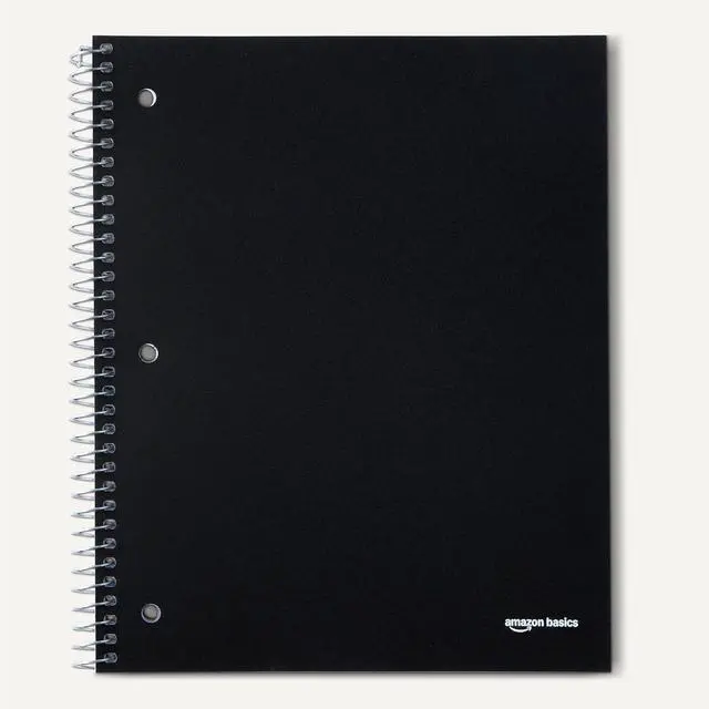 Alt view image 5 of 5 - Amazon Basics Wide-Ruled Spiral Notebooks with Pocket Divider, 8" x 10.5", 100 Sheets, Perforated Pages, Assorted Primary Colors, 3-Pack