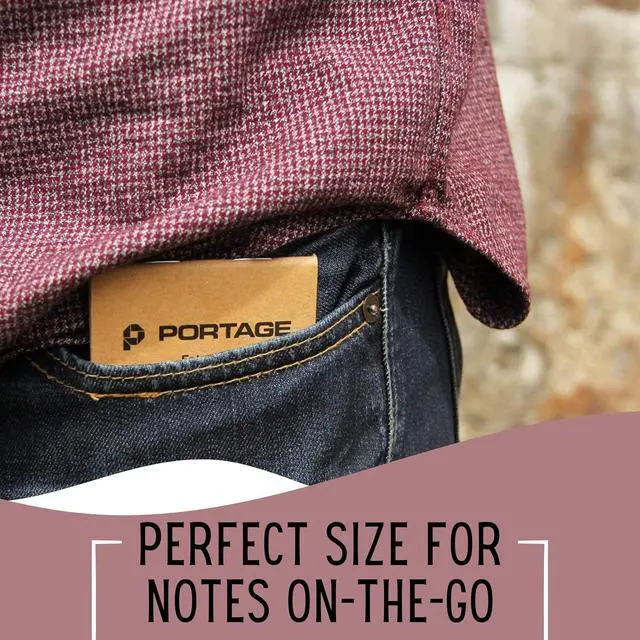 Alt view image 4 of 5 - Portage Field Notebook Tactical Sized Pocket Notepad - Top Bound Notebook with Lined Paper Lies Flat in Pocket - 2.8" x 4.6" - 64 Pages (3 Pack) (6 Pack, Tactical)