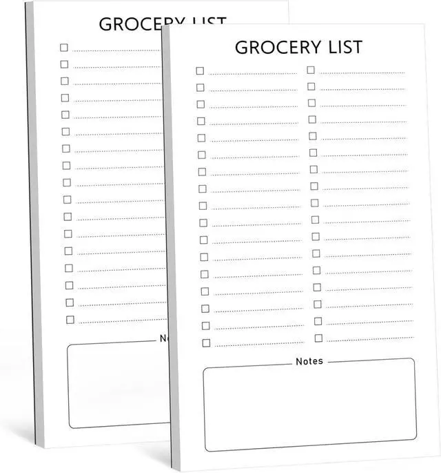 Main image of Joyberg Grocery List Magnet Pad for Fridge, 2 Pack Magnetic Notepads for Refrigerator, Magnetic Grocery List Pad for Fridge, Full Magnet Back Shopping Lists, 60 Sheets Per Note Pads