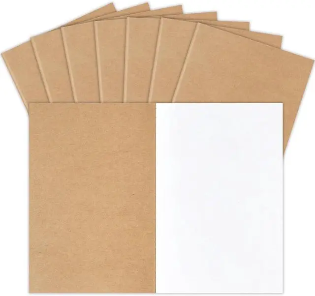 Main image of LABUK 8 Pack Blank Kraft Notebooks Journals Notebook Sketch Drawing Pad Book Bulk for Kids Junk Journal, A5, 60 Pages, 8.3 x 5.5 inches