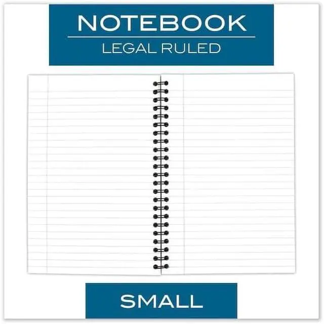 Alt view image 3 of 4 - Cambridge Limited Business Notebook, Legal Ruled Paper, 5" x 8", 80 Sheets, Flexible Soft Touch Cover, Wirebound, Black (06074)