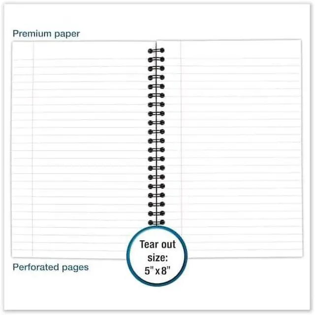 Alt view image 4 of 4 - Cambridge Limited Business Notebook, Legal Ruled Paper, 5" x 8", 80 Sheets, Flexible Soft Touch Cover, Wirebound, Black (06074)
