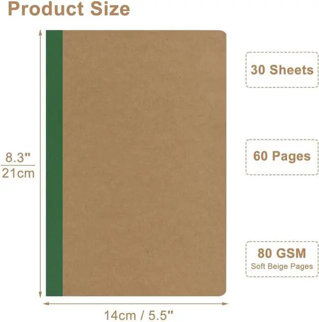Alt view image 3 of 7 - ZCZN 8 Pack Colorful Lined Notebooks Bulk, A5 Journals with 8 Colors, 60 Pages/30 Sheets, 8.3x5.5 Inch, College Ruled Paper, Travel Writing Journal Notebooks for Work,School(8 pack,8 colors-lined)