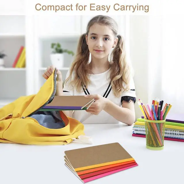 Alt view image 7 of 7 - ZCZN 8 Pack Colorful Lined Notebooks Bulk, A5 Journals with 8 Colors, 60 Pages/30 Sheets, 8.3x5.5 Inch, College Ruled Paper, Travel Writing Journal Notebooks for Work,School(8 pack,8 colors-lined)