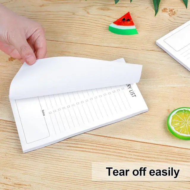 Alt view image 3 of 7 - Joyberg Grocery List Magnet Pad for Fridge, 2 Pack Magnetic Notepads for Refrigerator, Magnetic Grocery List Pad for Fridge, Full Magnet Back Shopping Lists, 60 Sheets Per Note Pads