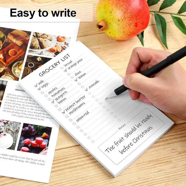 Alt view image 4 of 7 - Joyberg Grocery List Magnet Pad for Fridge, 2 Pack Magnetic Notepads for Refrigerator, Magnetic Grocery List Pad for Fridge, Full Magnet Back Shopping Lists, 60 Sheets Per Note Pads