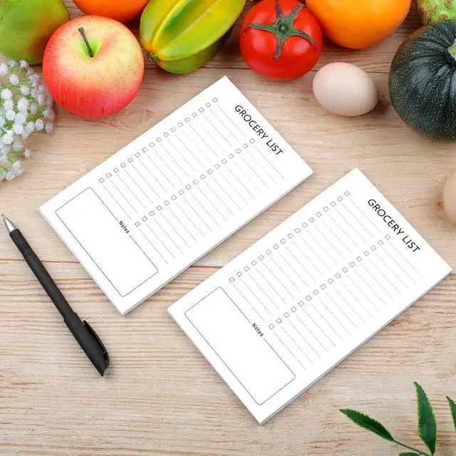 Alt view image 7 of 7 - Joyberg Grocery List Magnet Pad for Fridge, 2 Pack Magnetic Notepads for Refrigerator, Magnetic Grocery List Pad for Fridge, Full Magnet Back Shopping Lists, 60 Sheets Per Note Pads