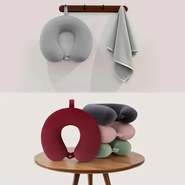 Alt view image 4 of 7 - Travel Neck Pillow Cover, U Shaped Neck Pillow Case, Coffee