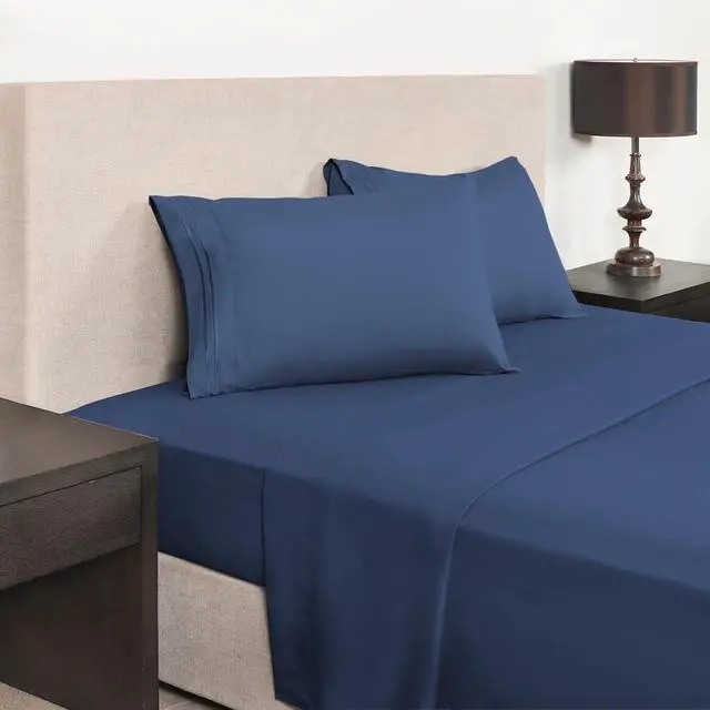 Alt view image 2 of 6 - Mejoroom Hotel Luxury Queen Pillowcases Microfiber 20x30 inches Pillow Cases Set of 2 Soft, Cozy and Breathable Pillow Covers with Envelope Closure(2Piece, Queen/Standard, Navy)