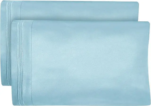 Main image of Dreamcare King Pillow Cases Set of 2 - Double Brushed 1500 Luxury Series Microfiber - Envelope Closure, Wrinkle- Free, Cooling Pillow Cases - King Size Pillow Cases Set of 2 (20 x 40, Light Blue)