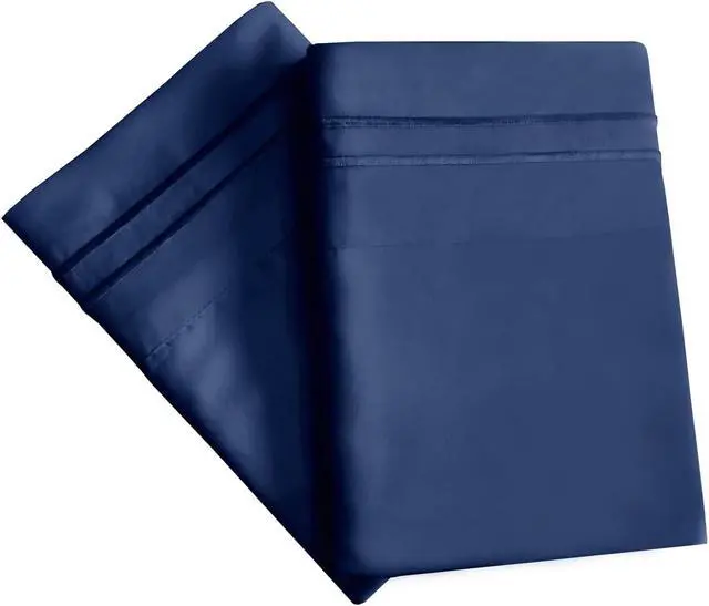 Alt view image 5 of 6 - Mejoroom Hotel Luxury Queen Pillowcases Microfiber 20x30 inches Pillow Cases Set of 2 Soft, Cozy and Breathable Pillow Covers with Envelope Closure(2Piece, Queen/Standard, Navy)