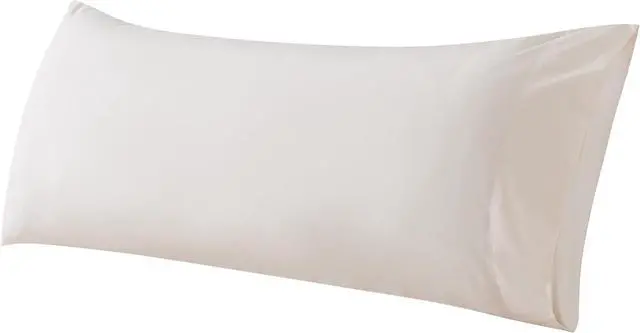 Main image of WhatsBedding Body Pillow Cover Cotton, Envelope Closure, Beige, 20x54
