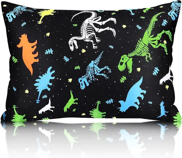 Main image of Dinosaur Kids Pillowcase, 30"x20" Soft Breathable Pillow Case, Hidden Zipper Dinosaurs Pillowslip Case, Cute Cartoon Pillowcase for Kids Teens Boys Girls, Childrens Soft Bedding