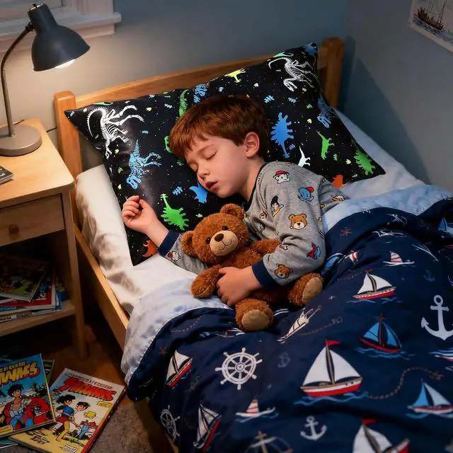 Alt view image 4 of 7 - Dinosaur Kids Pillowcase, 30"x20" Soft Breathable Pillow Case, Hidden Zipper Dinosaurs Pillowslip Case, Cute Cartoon Pillowcase for Kids Teens Boys Girls, Childrens Soft Bedding