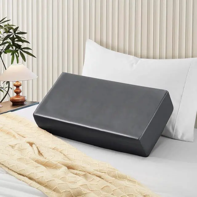 Alt view image 2 of 7 - P Pothuiny Grey Pillowcase for Cube Pillow, 24"x12"x5.5" (1 Pack)
