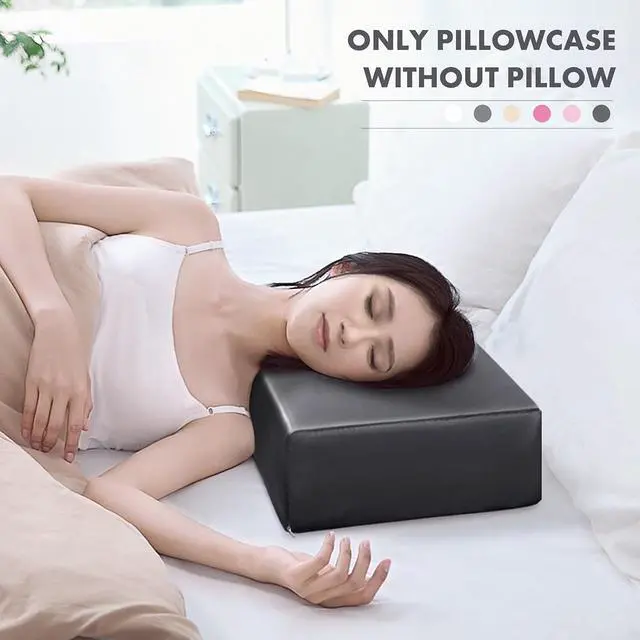 Alt view image 6 of 7 - P Pothuiny Grey Pillowcase for Cube Pillow, 24"x12"x5.5" (1 Pack)