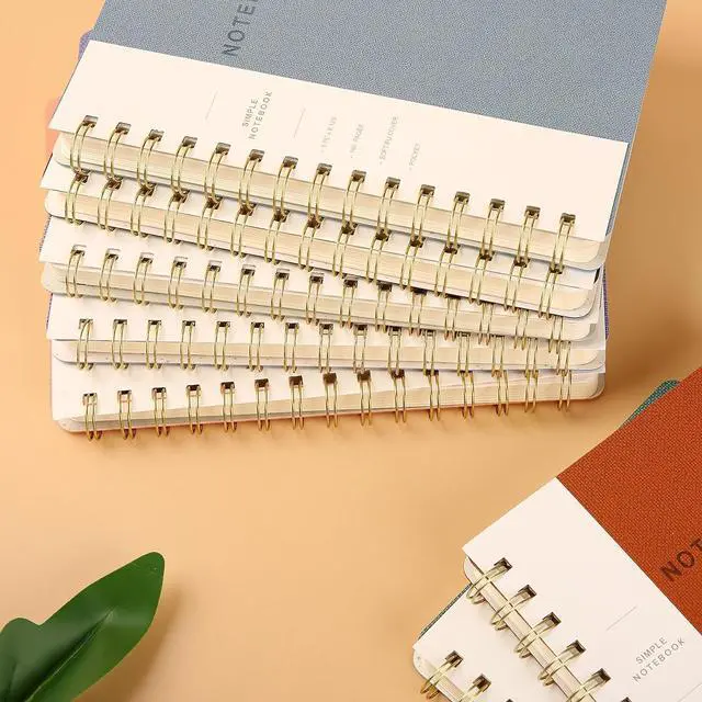 Alt view image 6 of 7 - Spiral Notebook-6.10" x 8.19" College Ruled Journal with Inner Pockets and 160 Pages,PU Leather Cover Business Journal, Twin-Wire Binding Notebook Perfect for Office & Home School Supplies