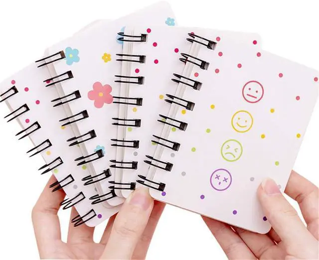 Alt view image 4 of 7 - Yansanido Small Spiral Notebook, 4 Pcs 3.14 Inch x 4.13 Inch 4 Style Design Thick Hardcover Blank Pages 80 Sheets -160 Pages Journals for Study and Notes(Spiral 3.14 x4.13 Inch 4set, 3.14 x4.13 Inch)