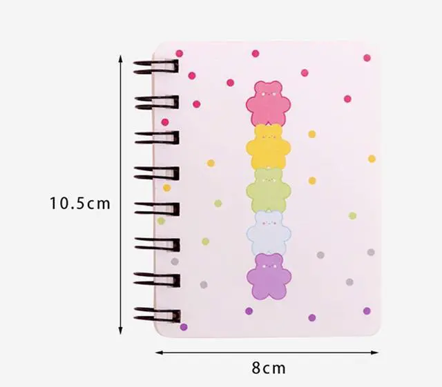 Alt view image 5 of 7 - Yansanido Small Spiral Notebook, 4 Pcs 3.14 Inch x 4.13 Inch 4 Style Design Thick Hardcover Blank Pages 80 Sheets -160 Pages Journals for Study and Notes(Spiral 3.14 x4.13 Inch 4set, 3.14 x4.13 Inch)