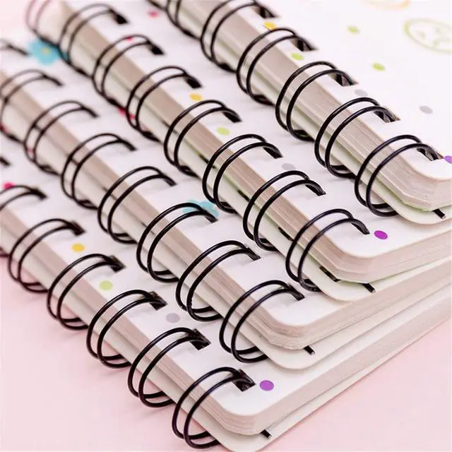 Alt view image 2 of 7 - Yansanido Small Spiral Notebook, 4 Pcs 3.14 Inch x 4.13 Inch 4 Style Design Thick Hardcover Blank Pages 80 Sheets -160 Pages Journals for Study and Notes(Spiral 3.14 x4.13 Inch 4set, 3.14 x4.13 Inch)