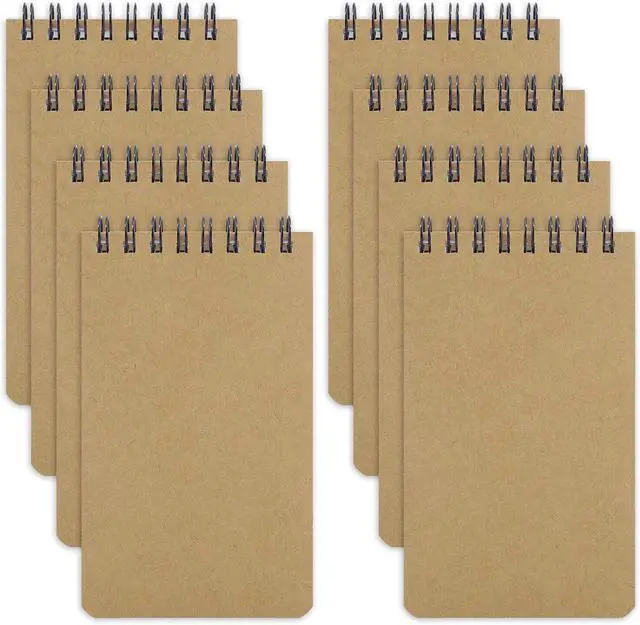 Main image of Thboxes 8 Pack Pocket Notebook, 3x5 Small Spiral Notebooks with 60 Sheets/120 Lined Pages Small Notebook Spiral Notepads Mini Note Pads Notebooks for School Office (Brown)