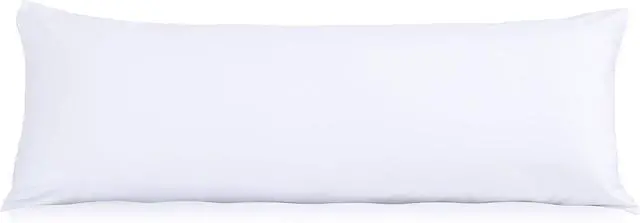 Main image of EVOLIVE Body Pillow Cover 21"x54", Microfiber, Hidden Zipper (White)