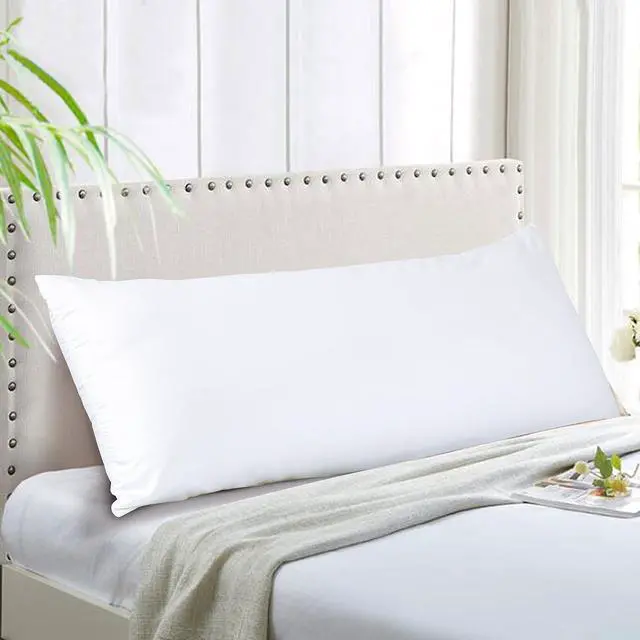 Alt view image 6 of 7 - EVOLIVE Body Pillow Cover 21"x54", Microfiber, Hidden Zipper (White)