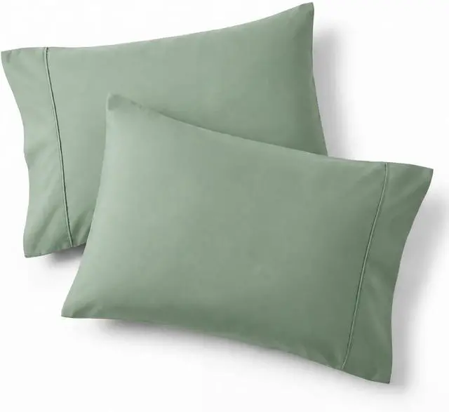 Main image of Bedsure Queen Pillow Cases Set of 2 - Sage Green Brushed Microfiber Pillowcase 2 Pack, Super Soft and Cozy Pillow Case Covers with Envelope Closure for Kids, Wrinkle, Fade Resistant, 20x30 Inches