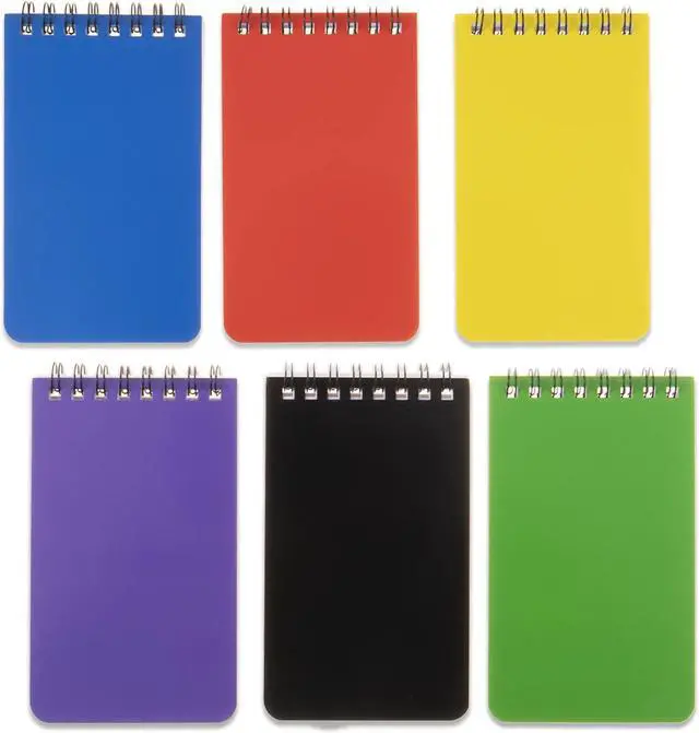 Main image of QiCheng 6pacs Pocket Notebook Mini Notepad Small Spiral Notebooks 3X5Inch