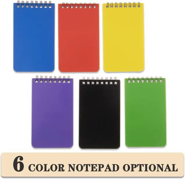 Alt view image 2 of 7 - QiCheng 6pacs Pocket Notebook Mini Notepad Small Spiral Notebooks 3X5Inch