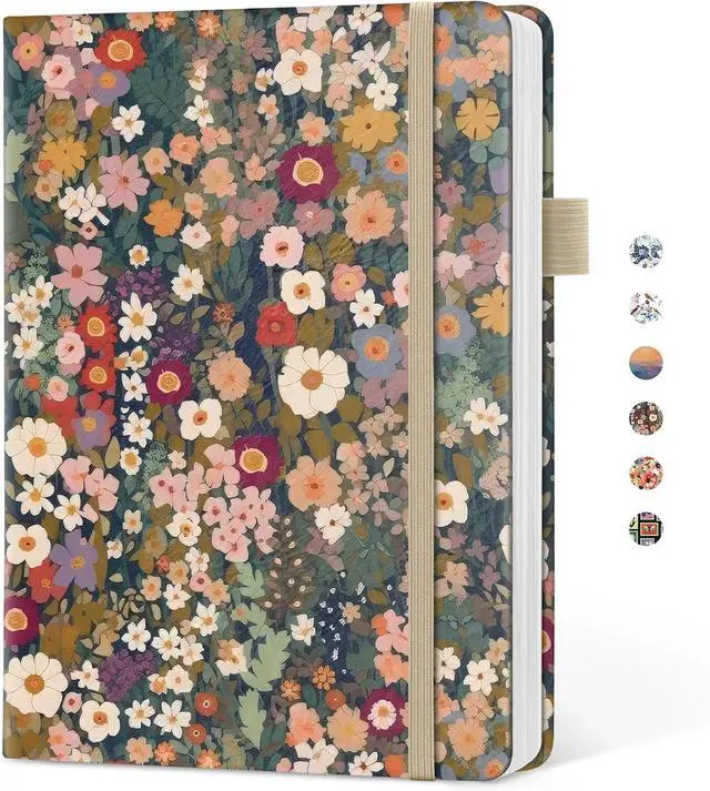 Main image of Taja Pretty Lined Journal for Women, Aesthetic Hardcover Leather Journal