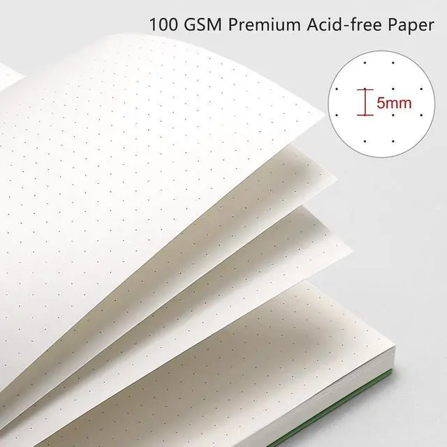 Alt view image 3 of 7 - RETTACY Dotted Journal Notebook, 300 Pages, A5 Medium Size (5.7'' × 8.2'')