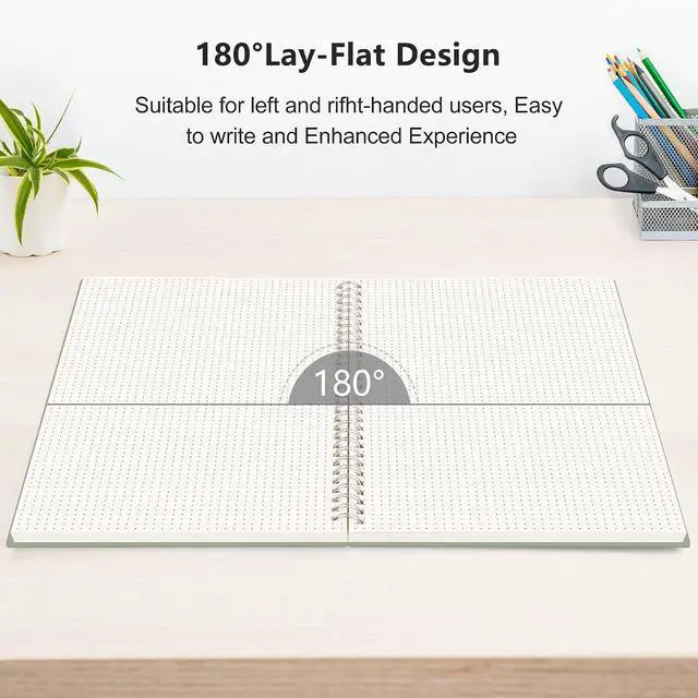 Alt view image 5 of 7 - RETTACY Dotted Journal Notebook, 300 Pages, A5 Medium Size (5.7'' × 8.2'')