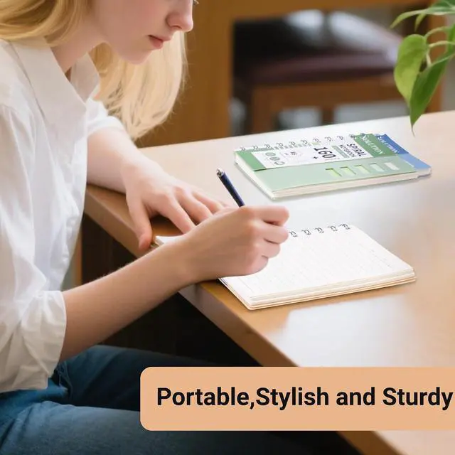 Alt view image 3 of 6 - 4 Pack Small Spiral Notebooks 4 x 6 Pocket Notebook College Ruled Hardcover
