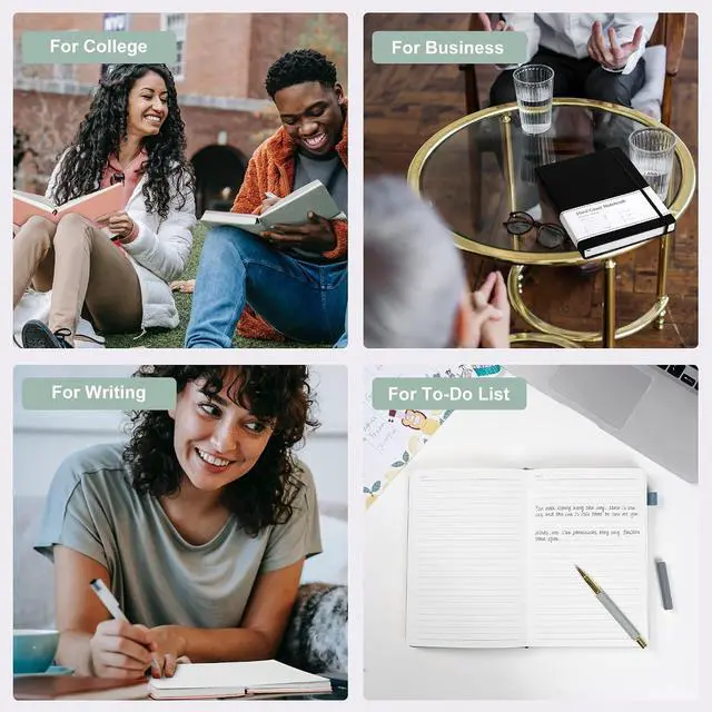 Alt view image 6 of 7 - CAGIE Journal Notebook for Women Men Leather Journaling Notebooks Diary A5
