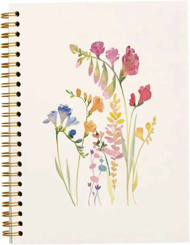 Main image of Vintage Wild Flower Botanical Plant Hardcover Spiral Notebook 5.5x8.3,Rustic Spring Floral Cottagecore Notebook Journal for Work Office School Student Teacher.