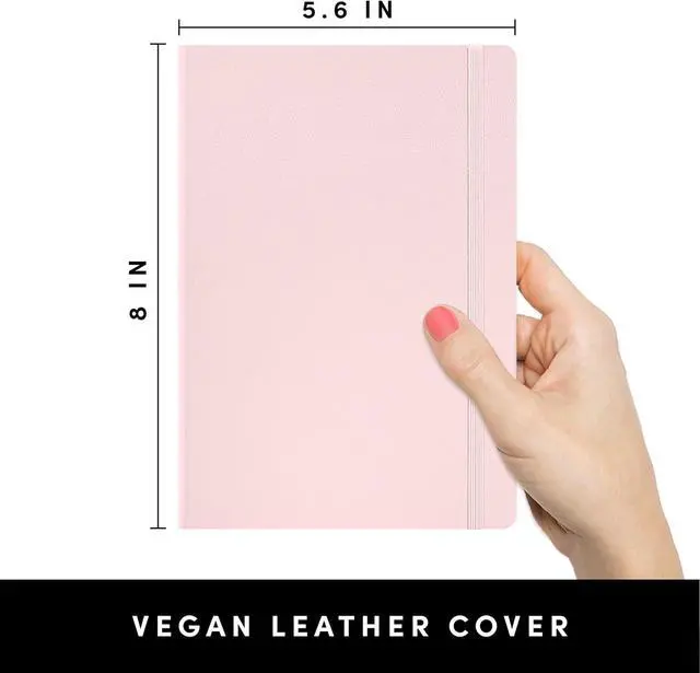 Alt view image 2 of 7 - PAPERAGE Lined Journal Notebook, Hardcover Journal for Women & Men, 160 Pages, (5.6 in x 8 in), College Ruled Journaling Notebook for Work, School Supplies & Note Taking, (Blush)