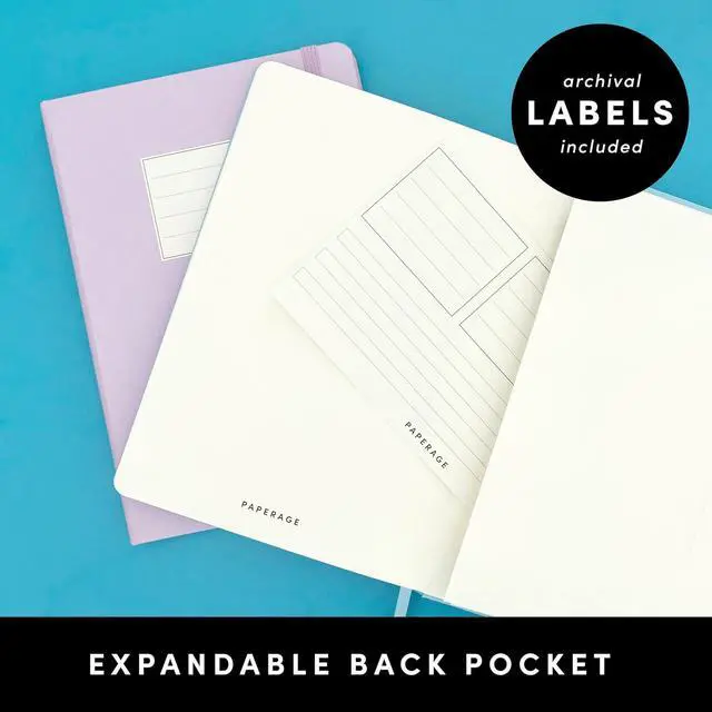 Alt view image 5 of 7 - PAPERAGE Lined Journal Notebook, Hardcover Journal for Women & Men, 160 Pages, (5.6 in x 8 in), College Ruled Journaling Notebook for Work, School Supplies & Note Taking, (Black)