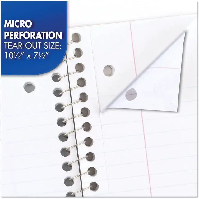 Alt view image 4 of 6 - Mead Spiral Notebook, 1 Subject, College Ruled Paper, 7-1/2" x 10-1/2", 70 Sheets per Notebook, Colors Will Vary, 6 Pack (73065)