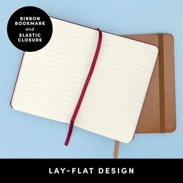 Alt view image 3 of 7 - PAPERAGE Lined Pocket Journal Notebook, 2 Pack, (Black), 160 Pages, Small Notebook, 3.6 inches x 5.6 inches - 100 GSM Thick Paper, Hardcover