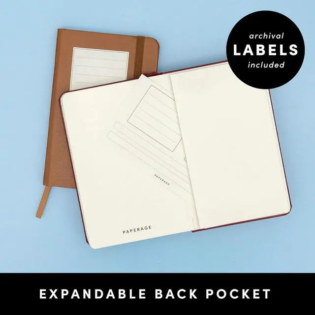 Alt view image 5 of 7 - PAPERAGE Lined Pocket Journal Notebook, 2 Pack, (Black), 160 Pages, Small Notebook, 3.6 inches x 5.6 inches - 100 GSM Thick Paper, Hardcover