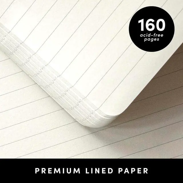 Alt view image 4 of 7 - PAPERAGE Lined Pocket Journal Notebook, 2 Pack, (Black), 160 Pages, Small Notebook, 3.6 inches x 5.6 inches - 100 GSM Thick Paper, Hardcover
