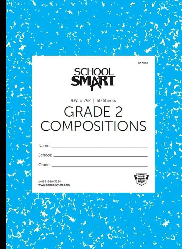 Main image of School Smart Skip-A-Line Ruled Composition Book, Grade 2, Blue, 100 Pages - 085301