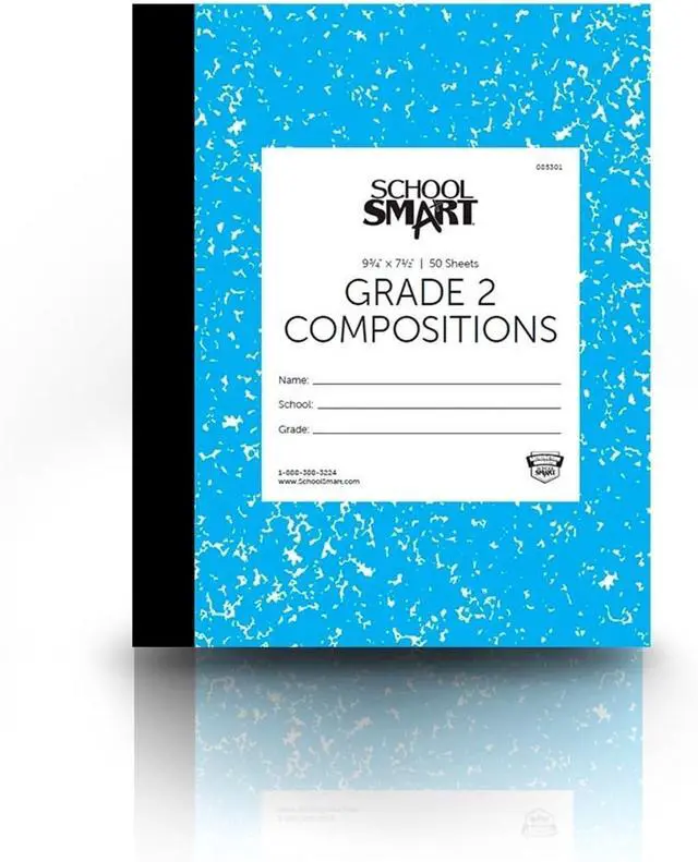 Alt view image 4 of 6 - School Smart Skip-A-Line Ruled Composition Book, Grade 2, Blue, 100 Pages - 085301