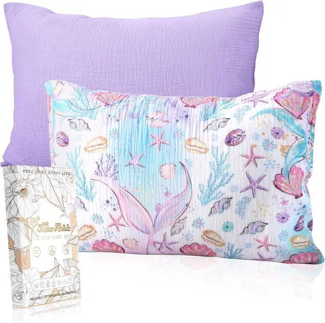 Main image of Miss Adola Ultra-Soft Cotton Toddler Pillowcases Set of 2, Fish Tail