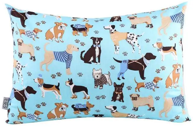 Main image of Cloele Kids Toddler Pillowcase,Baby Pillow Cover,Blue Dog,13x18in,