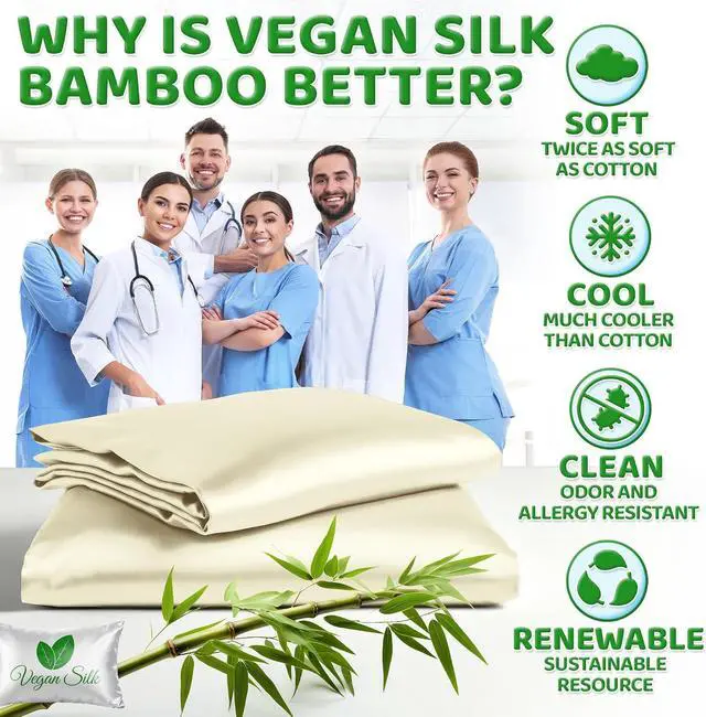 Alt view image 2 of 7 - Anti Acne Pillowcase - Standard Size 20"x26" with Zipper, Premium 75% Viscose Derived from Bamboo, 25% Modal Blend, Beige, 1 Piece - Cooling Silky Satin Pillow Case - Oeko-TEX Certified