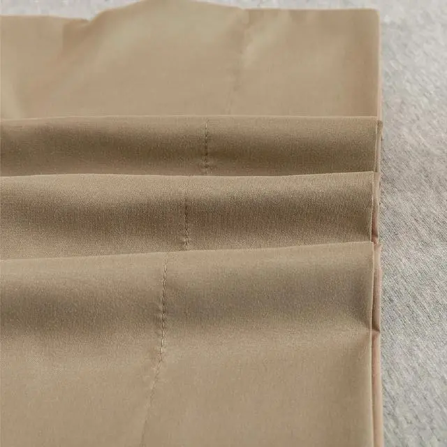 Alt view image 3 of 6 - Microfiber Queen Bed Pillowcases 2 Pack, Super Soft Bed Pillow Covers Envelope Closure, Wrinkle, Fade and Stain Resistant, 20x30, Dark Beige